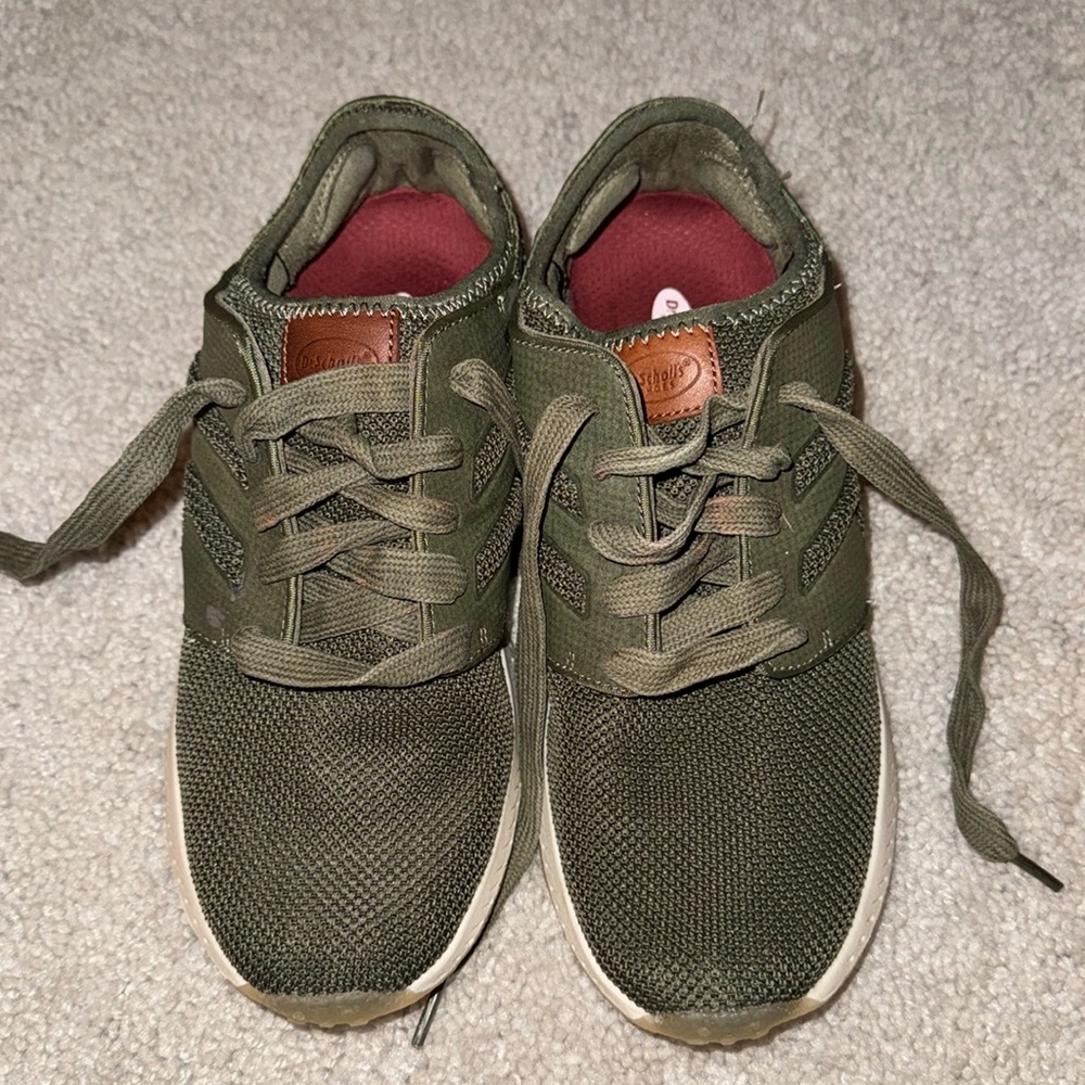 Olive green sneakers
